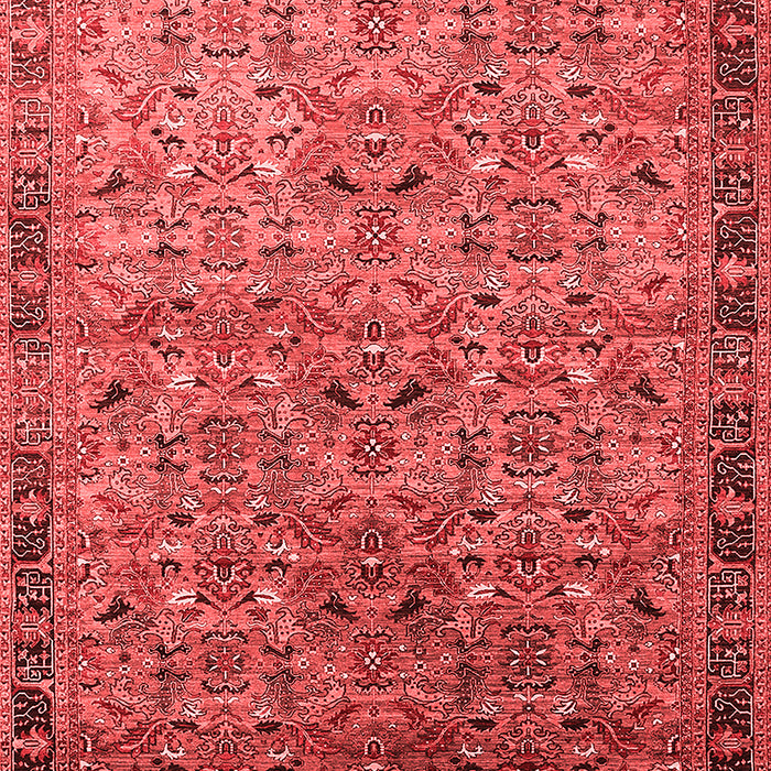 Machine Washable Oriental Red Industrial Rug, wshurb1953red