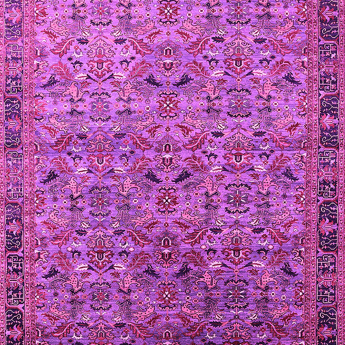 Machine Washable Oriental Pink Industrial Rug, wshurb1953pnk