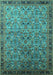 Oriental Turquoise Industrial Rug, urb1953turq