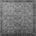 Square Machine Washable Oriental Gray Industrial Rug, wshurb1953gry