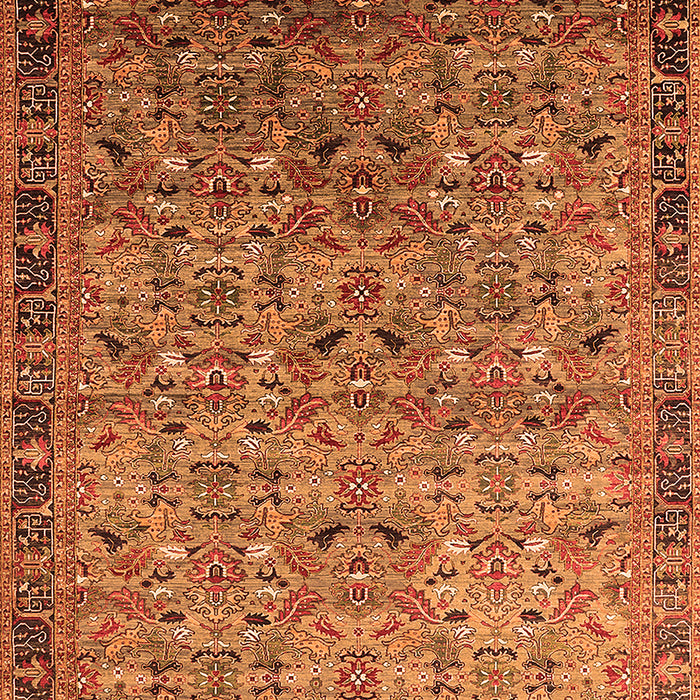 Oriental Orange Industrial Rug, urb1953org
