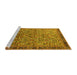 Sideview of Machine Washable Oriental Yellow Industrial Rug, wshurb1953yw