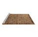 Sideview of Machine Washable Oriental Brown Industrial Rug, wshurb1953brn