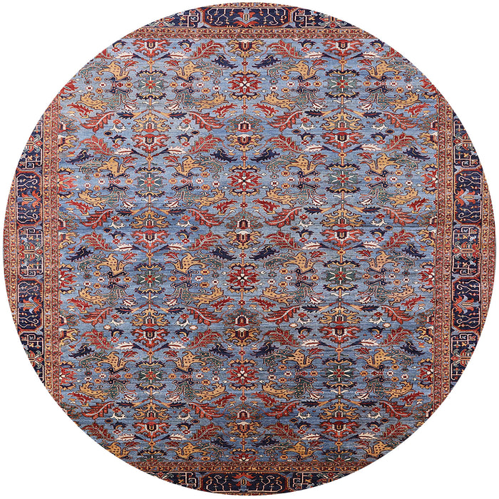 Round Machine Washable Industrial Modern Dark Gray Rug, wshurb1953