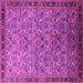 Square Oriental Pink Industrial Rug, urb1953pnk