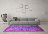 Machine Washable Oriental Purple Industrial Rug, wshurb1953pur