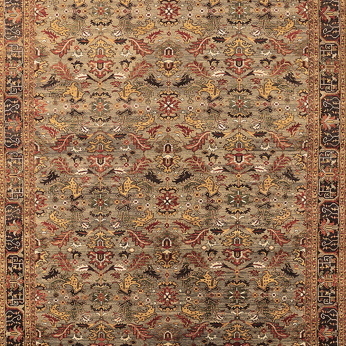 Machine Washable Oriental Brown Industrial Rug, wshurb1953brn