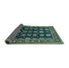 Sideview of Oriental Turquoise Industrial Rug, urb1954turq