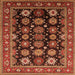 Square Oriental Orange Industrial Rug, urb1954org