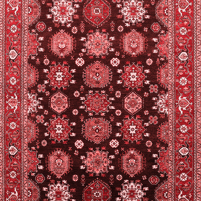 Machine Washable Oriental Red Industrial Rug, wshurb1954red