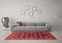 Machine Washable Oriental Red Industrial Rug, wshurb1954red