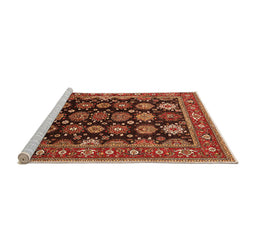Sideview of Machine Washable Oriental Orange Industrial Area Rugs, wshurb1954org