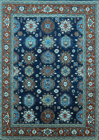 Oriental Light Blue Industrial Rug, urb1954lblu