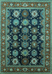 Oriental Turquoise Industrial Rug, urb1954turq