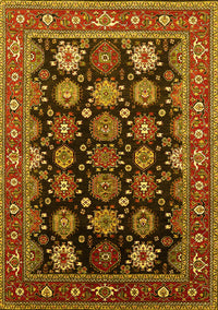 Oriental Yellow Industrial Rug, urb1954yw