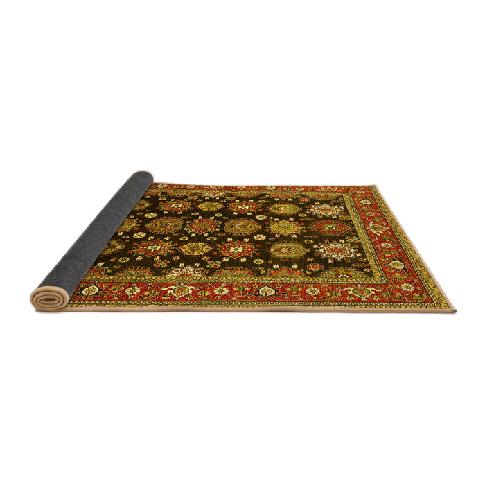 Sideview of Oriental Yellow Industrial Rug, urb1954yw