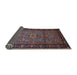 Sideview of Mid-Century Modern Rose Purple Oriental Rug, urb1955