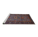 Sideview of Machine Washable Industrial Modern Rose Dust Purple Rug, wshurb1955