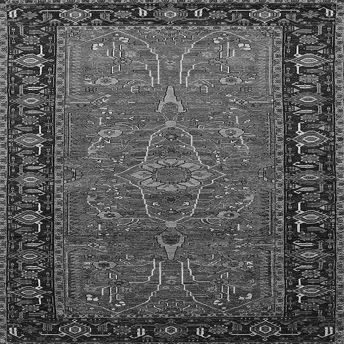 Square Oriental Gray Industrial Rug, urb1955gry