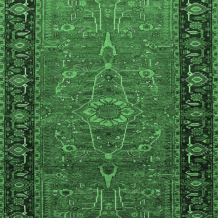 Machine Washable Oriental Emerald Green Industrial Area Rugs, wshurb1955emgrn