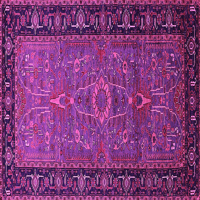 Square Machine Washable Oriental Pink Industrial Rug, wshurb1955pnk