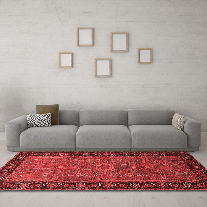 Industrial Red Washable Rugs