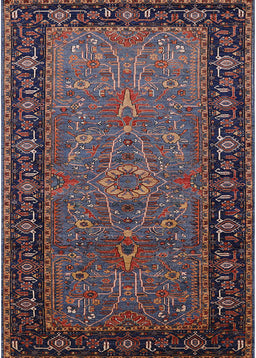 Mid-Century Modern Rose Purple Oriental Rug, urb1955