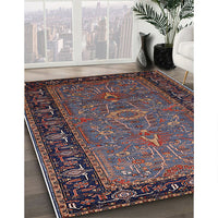 Mid-Century Modern Rose Purple Oriental Rug, urb1955