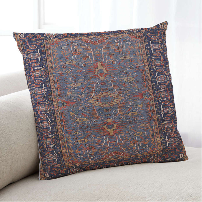 Lifestyle Image of Mid-Century Modern Urban Square Rose Dust Purple Throw Pillow, 18 inch by 18 inch, pwurb1955