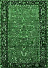 Oriental Emerald Green Industrial Rug, urb1955emgrn