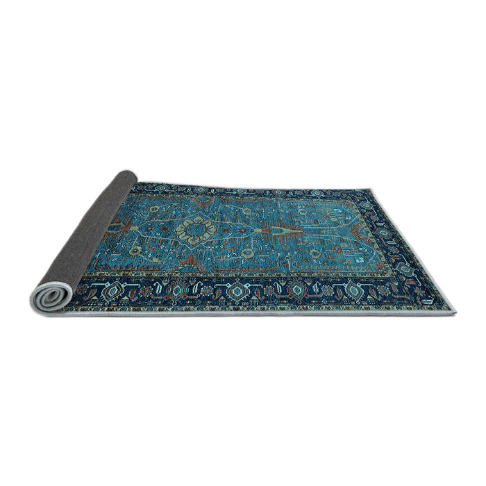 Sideview of Oriental Light Blue Industrial Rug, urb1955lblu