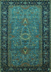 Oriental Turquoise Industrial Rug, urb1955turq