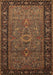 Machine Washable Oriental Brown Industrial Rug, wshurb1955brn