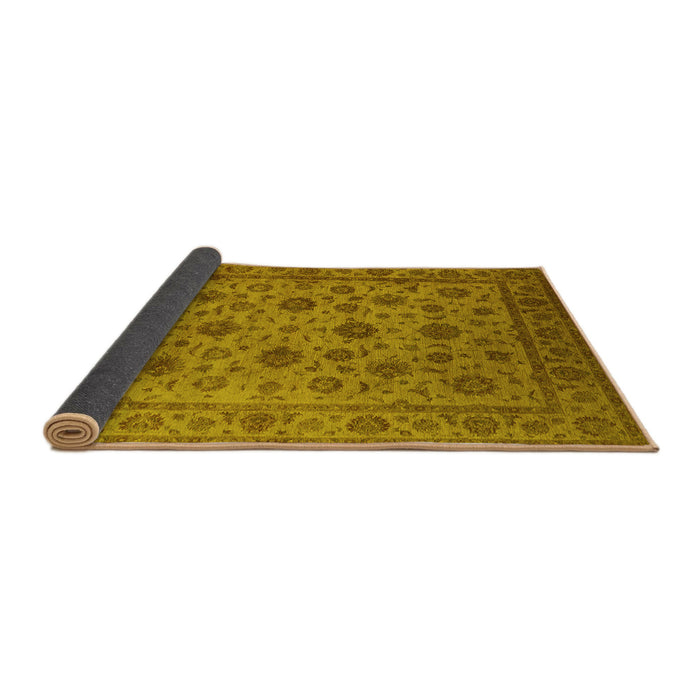 Sideview of Oriental Yellow Industrial Rug, urb1956yw