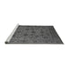 Sideview of Machine Washable Oriental Gray Industrial Rug, wshurb1956gry