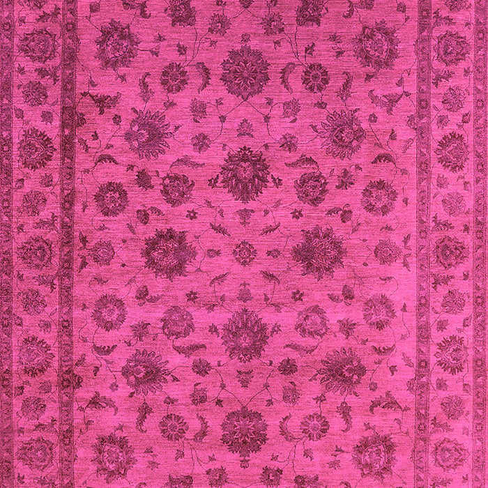 Machine Washable Oriental Pink Industrial Rug, wshurb1956pnk