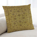 Lifestyle Image of Mid-Century Modern Urban Square Orange Gold Gold Throw Pillow, 18 inch by 18 inch, pwurb1956