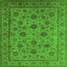 Square Oriental Green Industrial Rug, urb1956grn