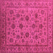 Square Oriental Pink Industrial Rug, urb1956pnk