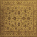 Square Oriental Brown Industrial Rug, urb1956brn