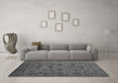 Machine Washable Oriental Gray Industrial Rug in a Living Room,, wshurb1956gry
