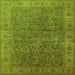 Square Oriental Green Industrial Rug, urb1957grn