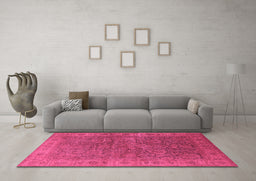 Machine Washable Oriental Purple Industrial Area Rugs in a Living Room, wshurb1957pur