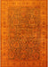 Machine Washable Industrial Modern Neon Orange Rug, wshurb1957