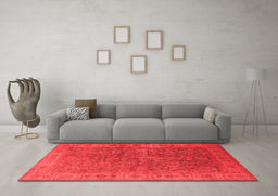 Industrial Red Washable Rugs