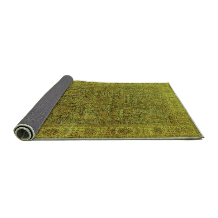 Sideview of Oriental Turquoise Industrial Rug, urb1957turq