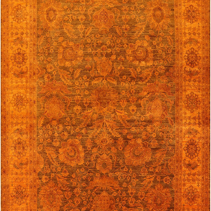 Mid-Century Modern Neon Orange Oriental Rug, urb1957