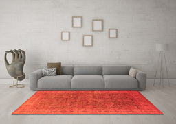 Machine Washable Oriental Orange Industrial Area Rugs in a Living Room, wshurb1957org