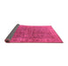 Sideview of Oriental Purple Industrial Rug, urb1957pur