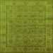 Square Oriental Green Industrial Rug, urb1958grn